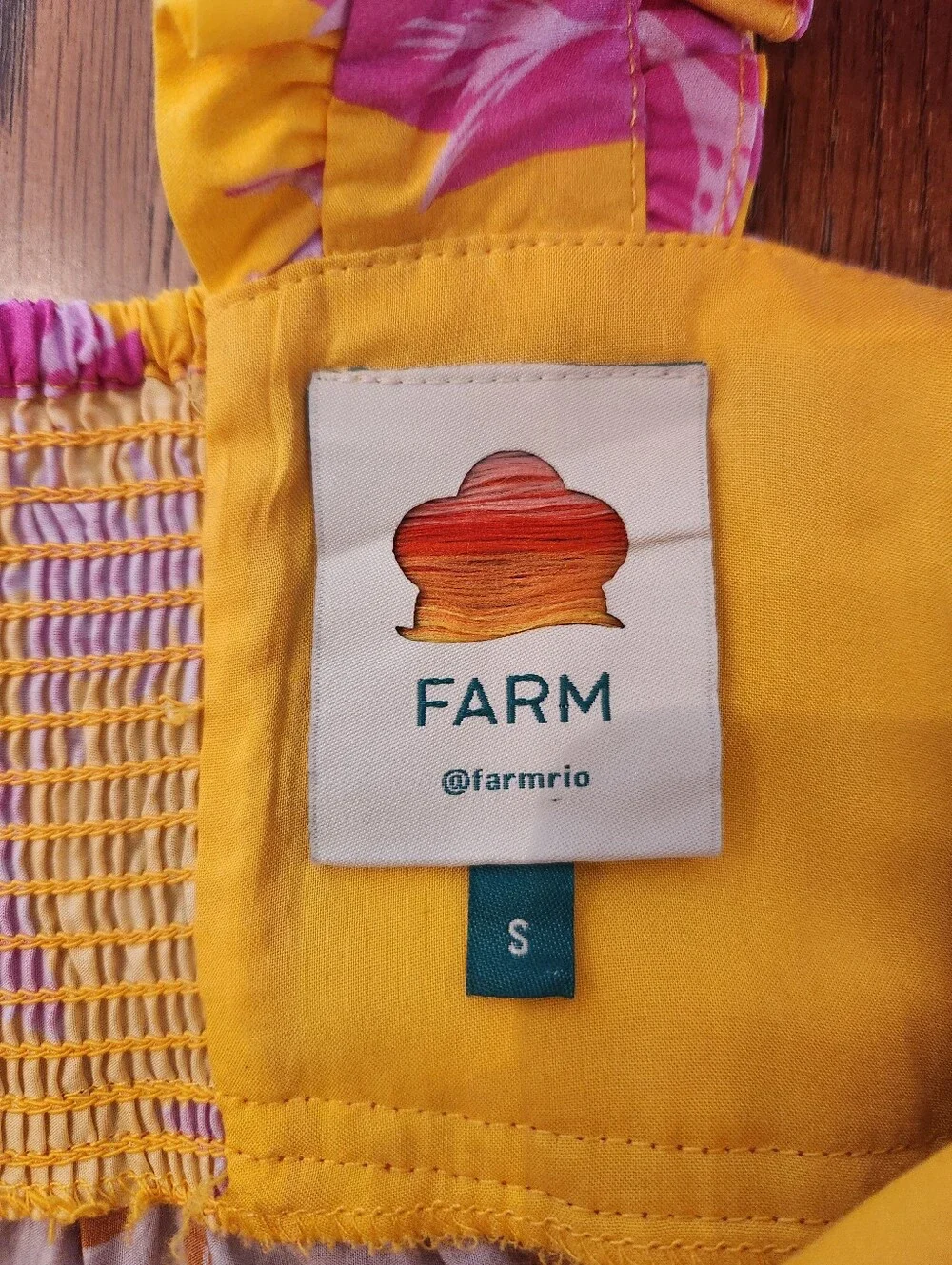 Farm Rio Tiered Tropical Printed Cotton Swing Mini Dress XS - Picture 6 of 8